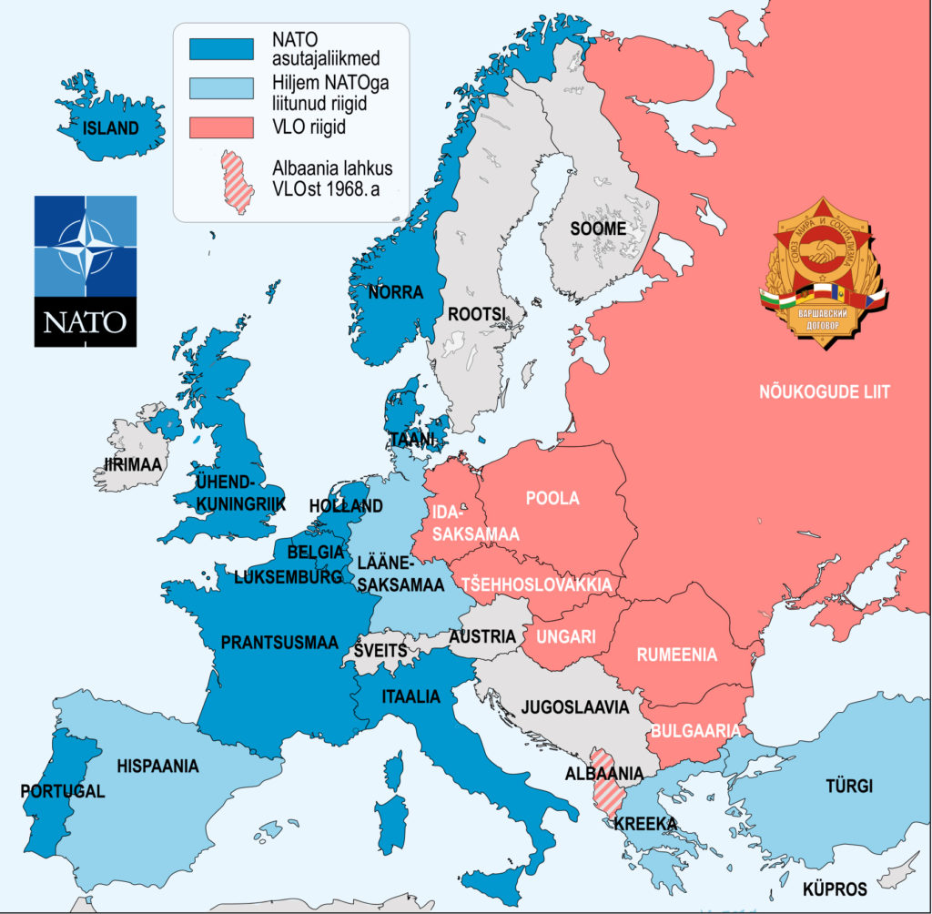 Euroopa jagunemine sõjalisteks blokkideks külma sõja ajal (õpik lk 51)