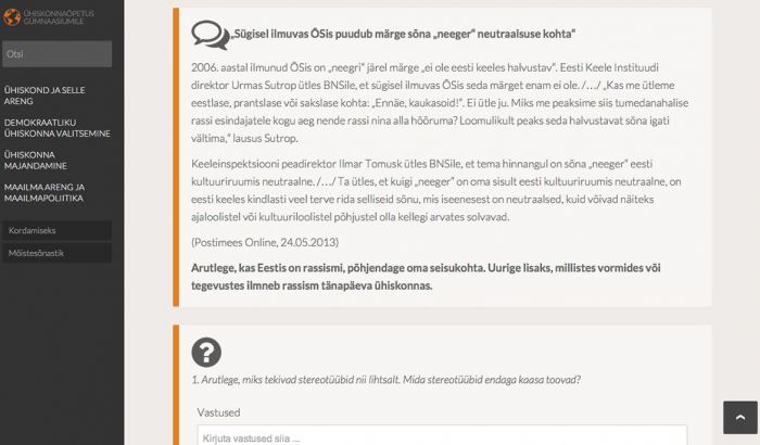 Ühiskonnaõpetus arutelu